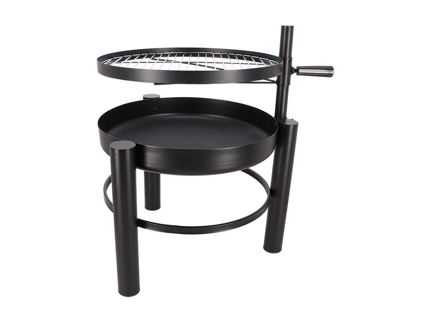 Brasero en métal avec grille de cuisson intégrée 54 x 66.5 x 69 cm