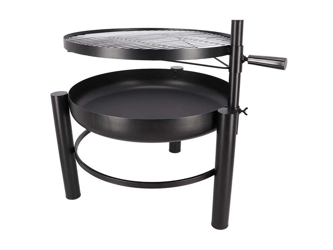 Brasero en métal avec grille de cuisson intégrée 66 x 78 x 69 cm