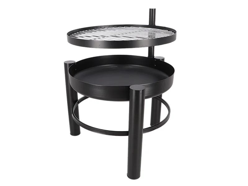 Brasero en métal avec grille de cuisson intégrée 66 x 78 x 69 cm