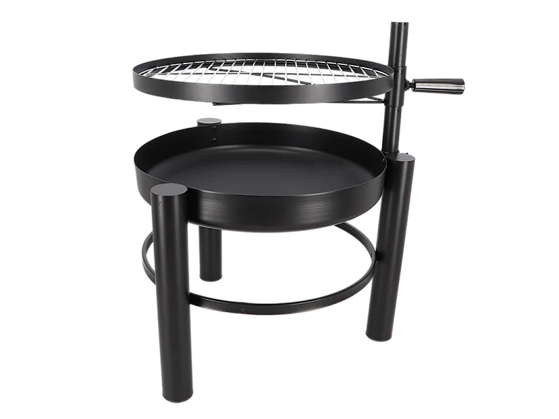 Brasero en métal avec grille de cuisson intégrée 66 x 78 x 69 cm