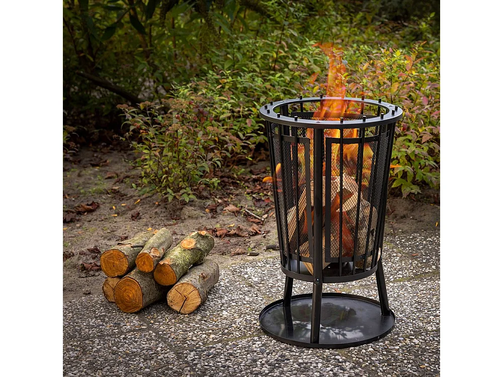 Braséro en métal ajouré Panier