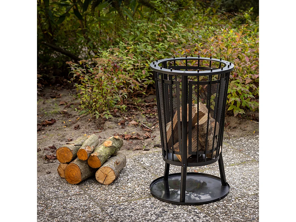 Braséro en métal ajouré Panier