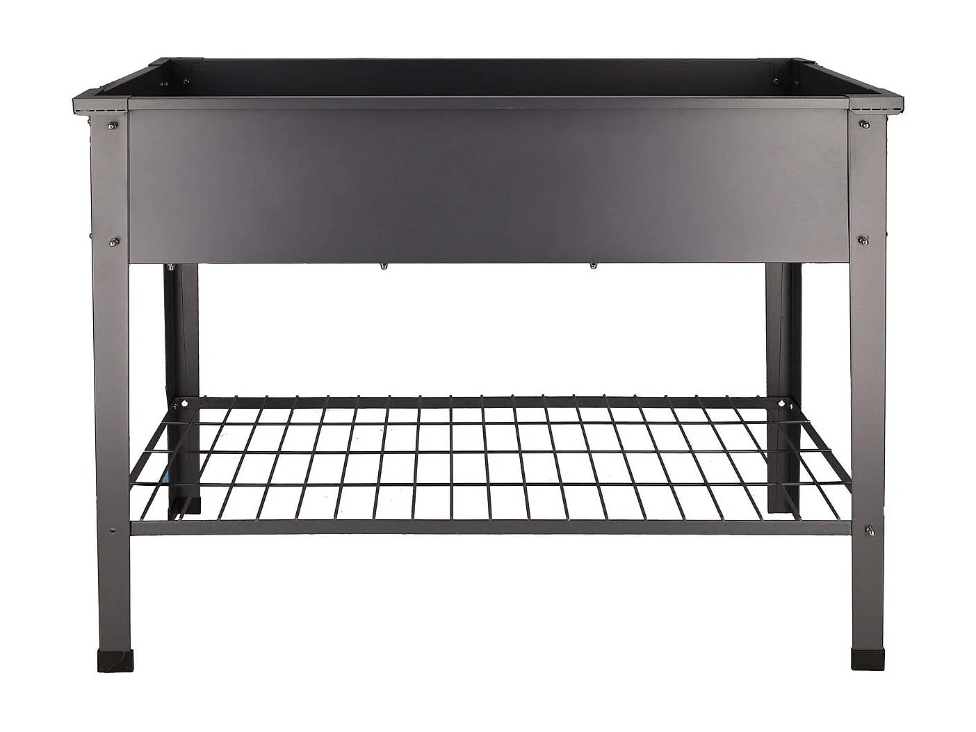 Carré potager en métal anthracite 100.5 x 40.5 x 80.5 cm