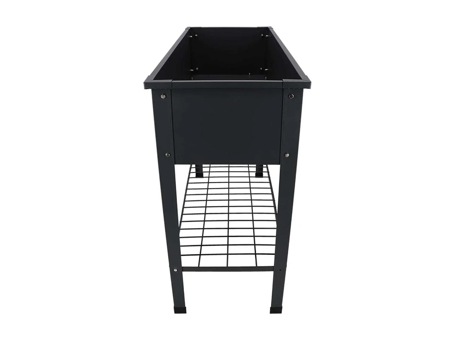 Carré potager en métal anthracite 100.5 x 40.5 x 80.5 cm