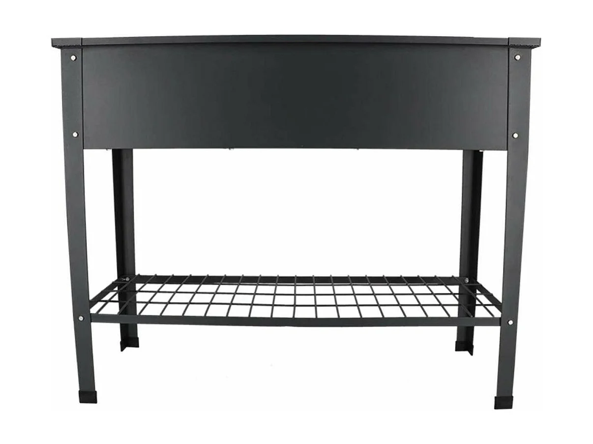 Carré potager en métal anthracite 100.5 x 40.5 x 80.5 cm