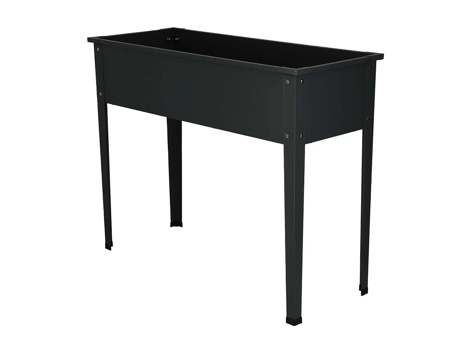 Carré potager en métal anthracite 100.5 x 40.5 x 80.5 cm