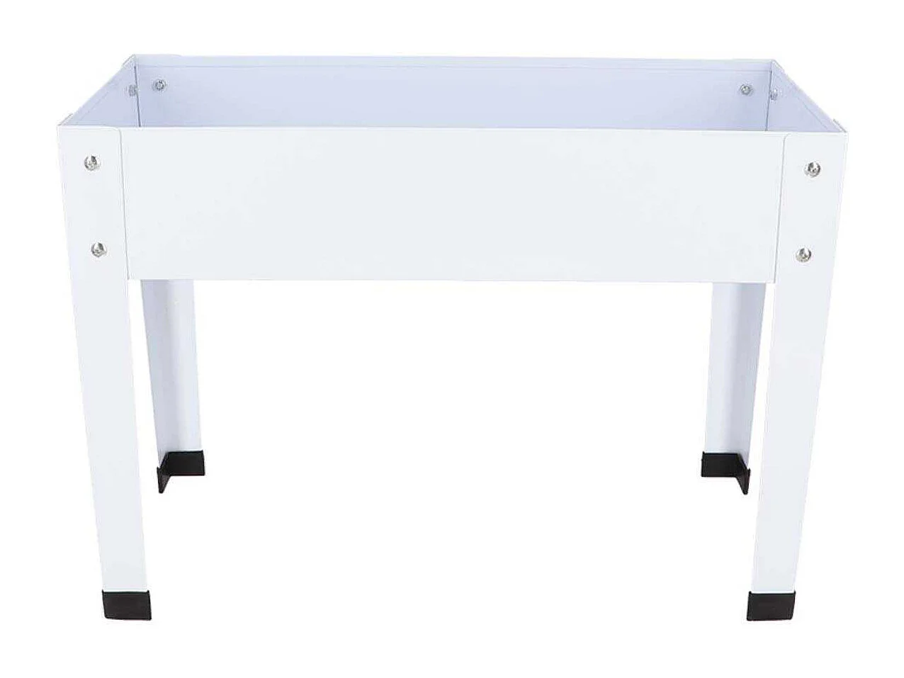 Carré potager en métal blanc 100.5 x 40.5 x 80.5 cm