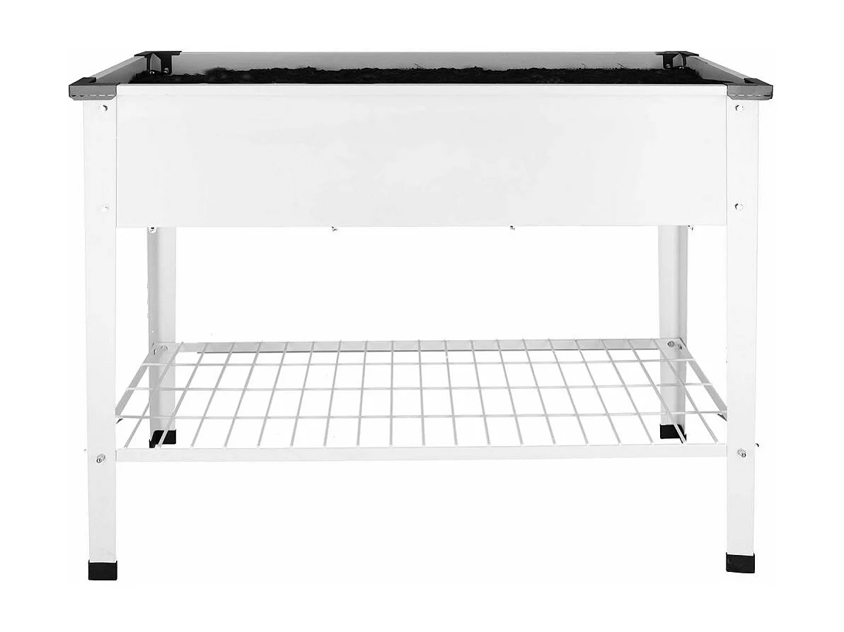 Carré potager en métal blanc 100.5 x 40.5 x 80.5 cm