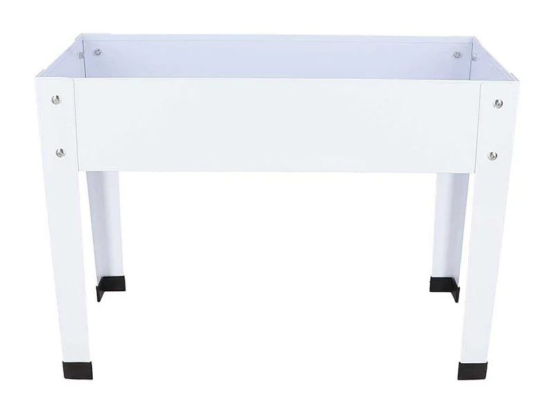 Carré potager en métal blanc 100.5 x 40.5 x 80.5 cm