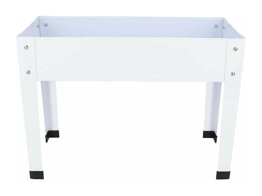 Carré potager en métal blanc 62 x 29 x 45 cm