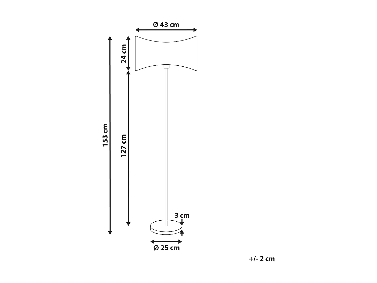 Lampada da pavimento CALVILLO Metallo Argento