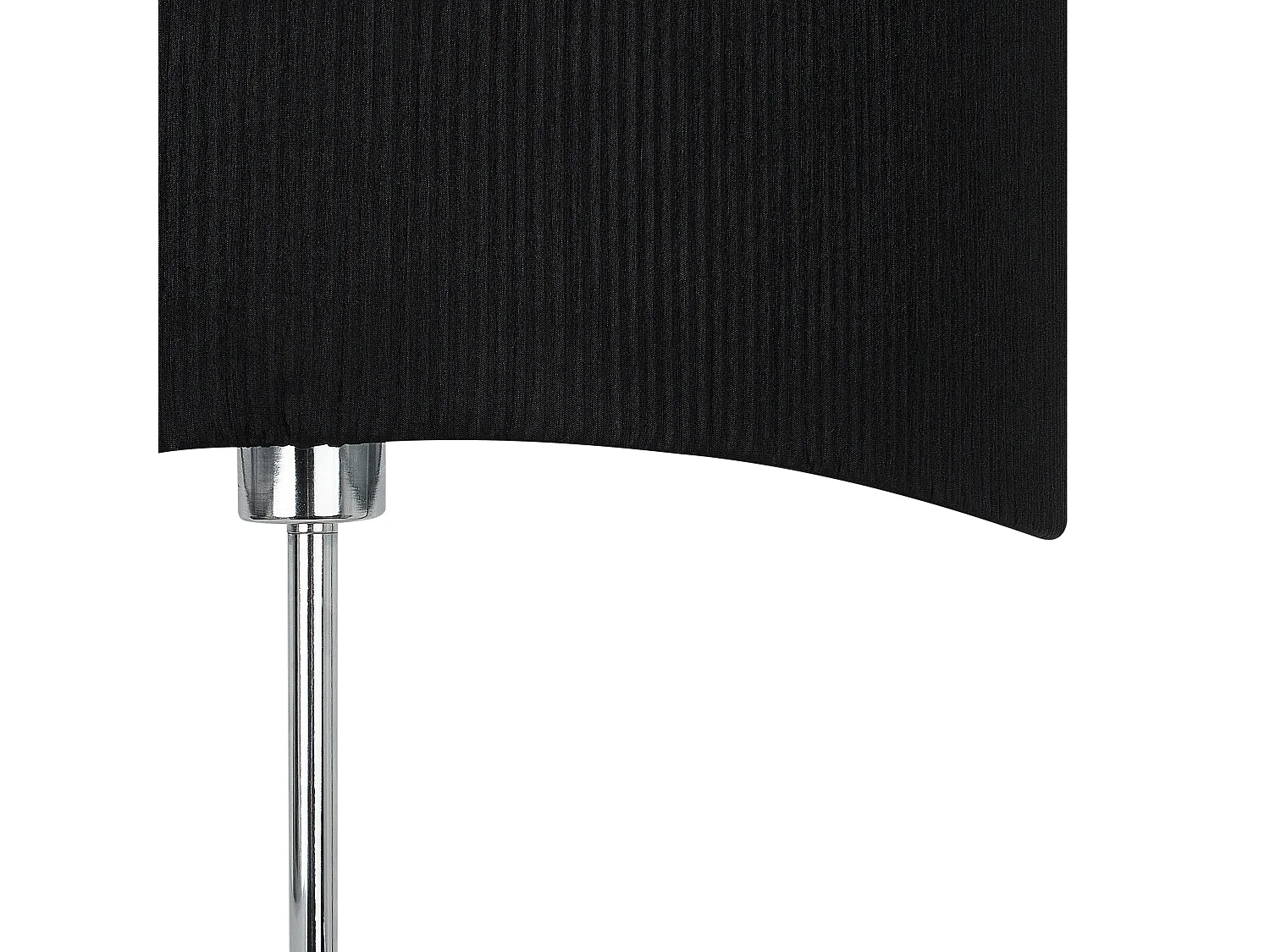 Stehlampe Metall silber 153 cm mit Stoffschirm Kunstseide Wellenform Calvillo