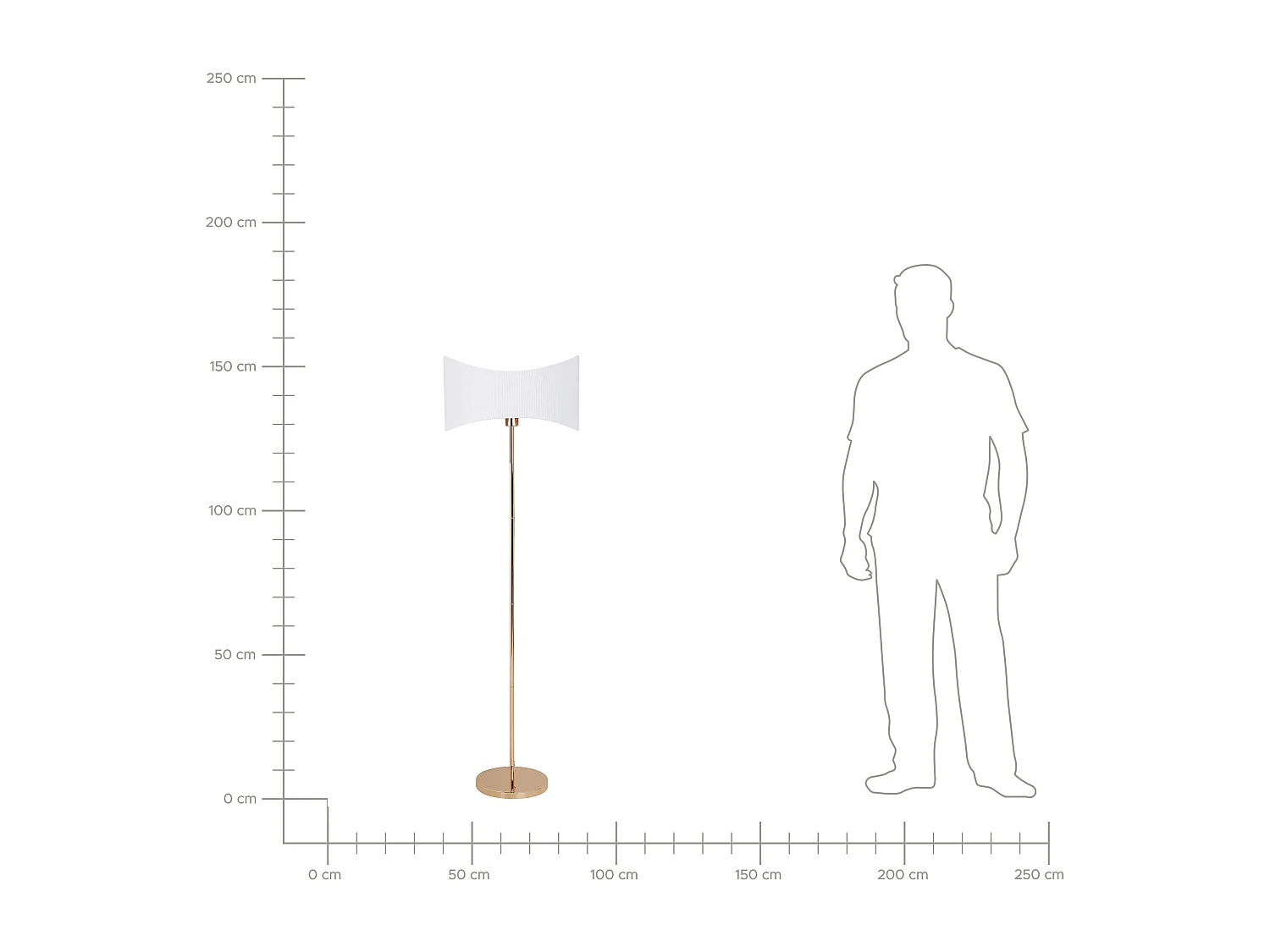 Lampada da pavimento CALVILLO Metallo Oro