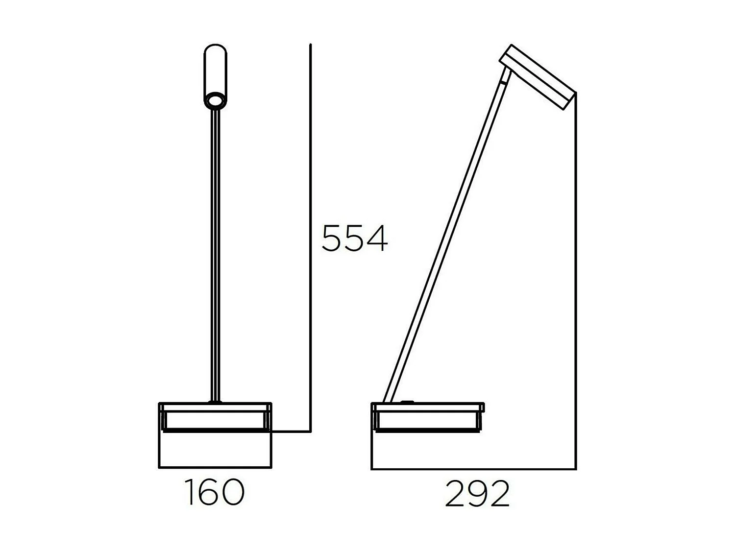 Lampe à Poser LED Elamp Noire 2.2W LED-C4 10-7606-05-05 Noir Blanc Chaud 2700K