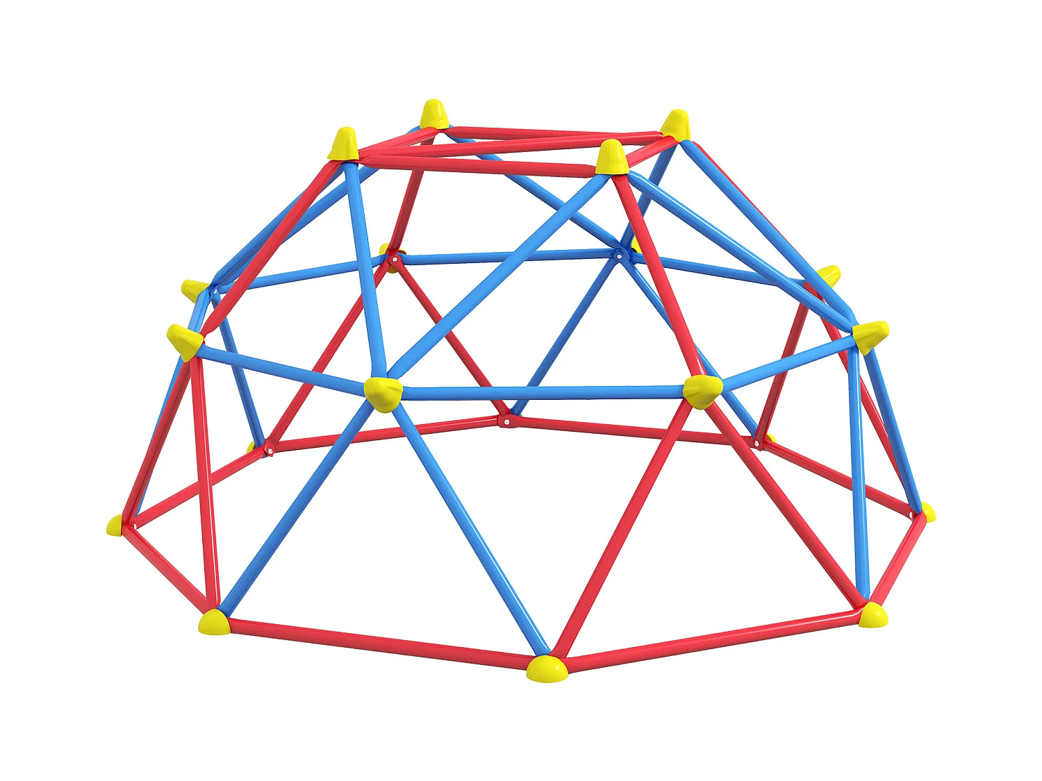 Dôme d'escalade enfant Ø 183 x 90H cm - nombreuses prises - charge max. reco. totale 180 Kg - métal PP multicolore