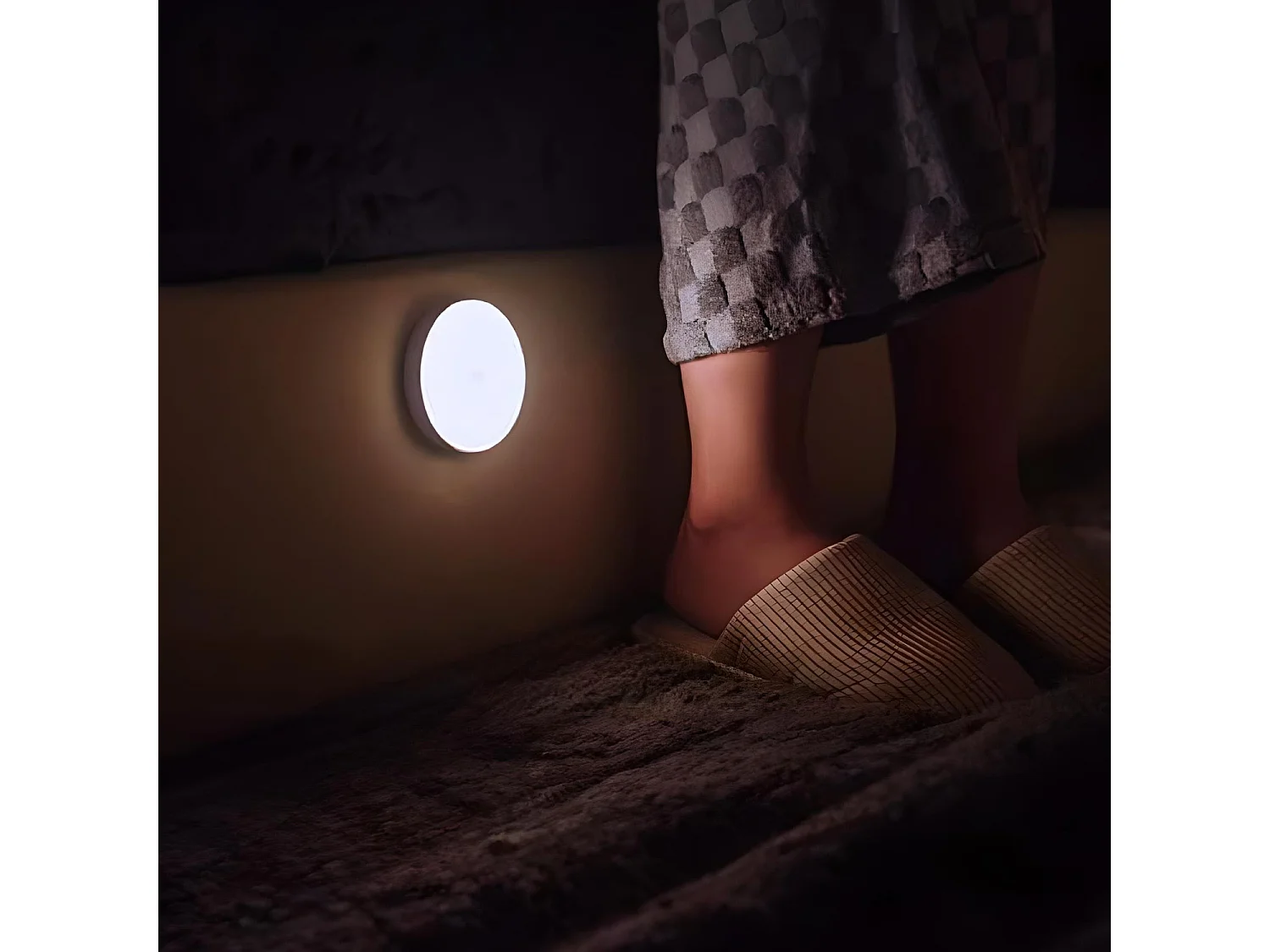 Luz de Noche Quitamiedos LED Circular con Interruptor 7hSevenOn Elec