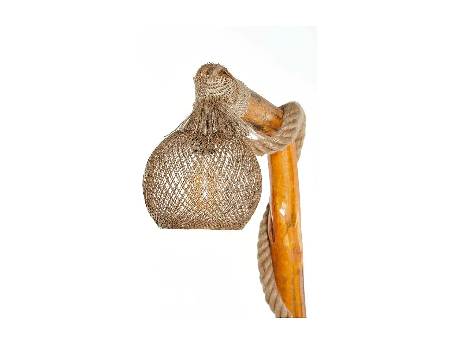 Lampadaire en bois et jute Arbor