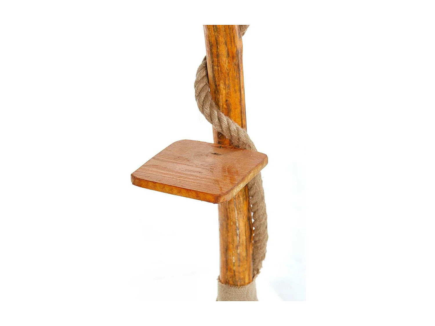 Lampadaire en bois et jute Arbor