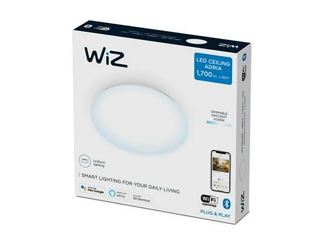 Plafonnier LED Dimmable Smart WiFi+Bluetooth 17W WiZ Adria Blanc neutre 4000K