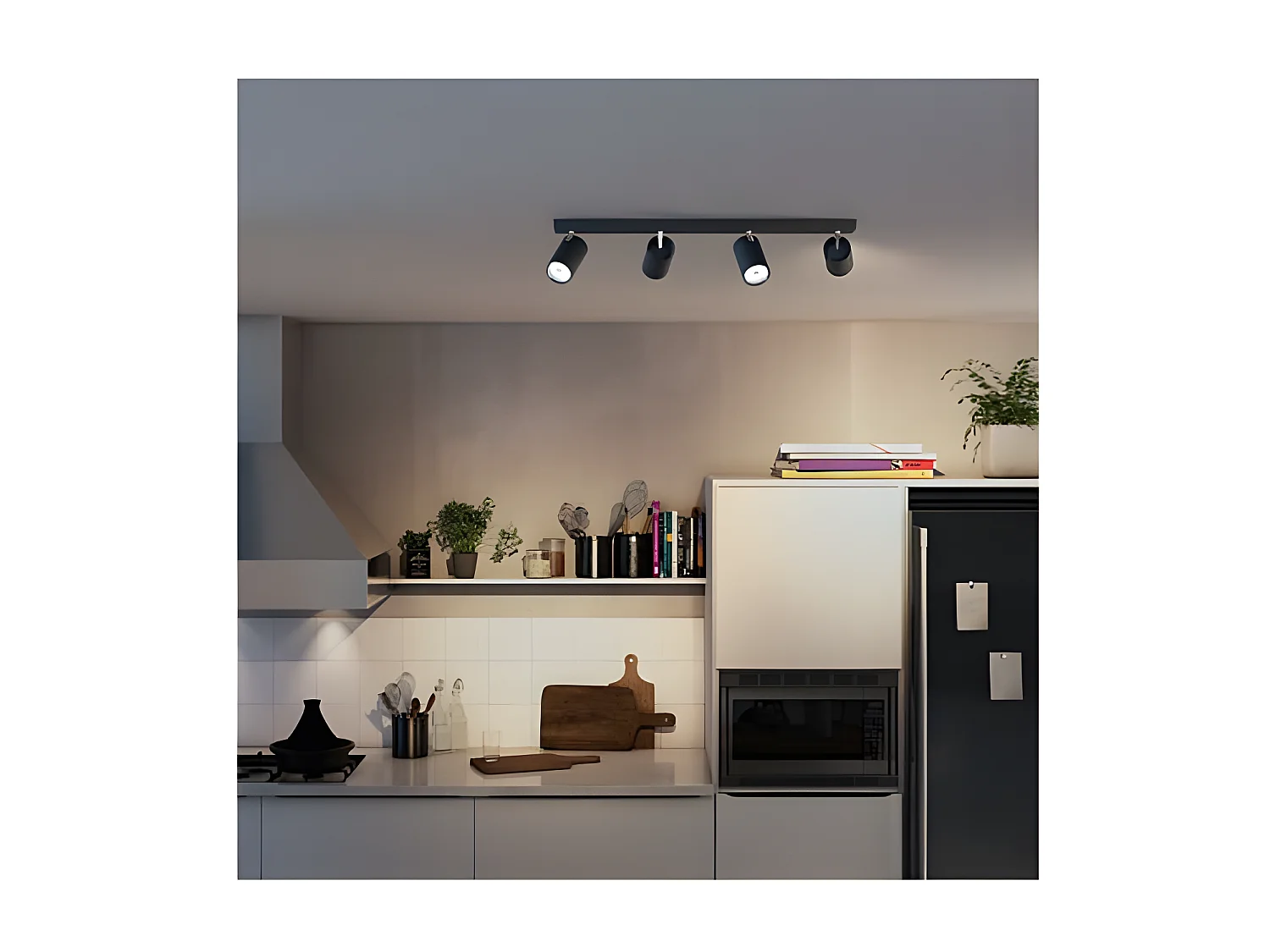 Plafonnier  4 Spots Kosipo  Noir