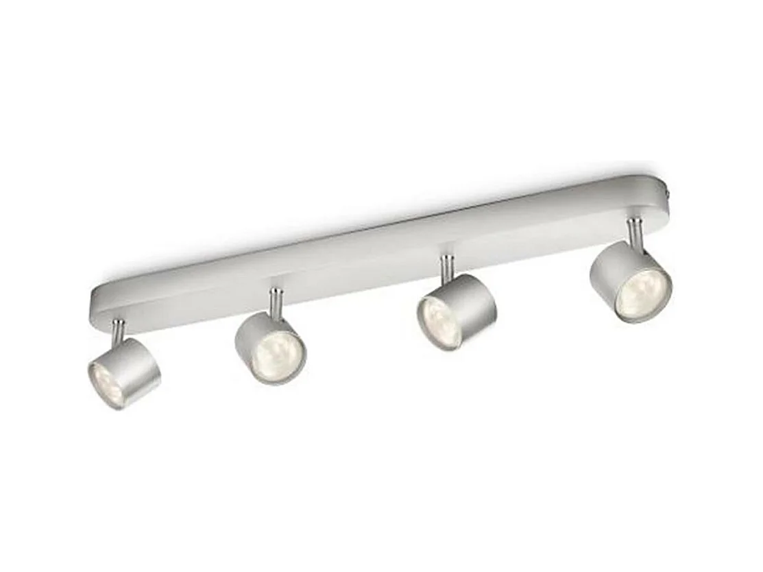 TechBrey Lámpara de Techo LED Regulable con Cuatro Focos 4x4.5W PHILIPS Star