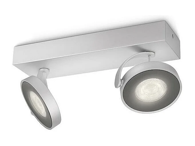 Plafonnier LED Dimmable 2x4.5W  Clockwork Argent 2700K