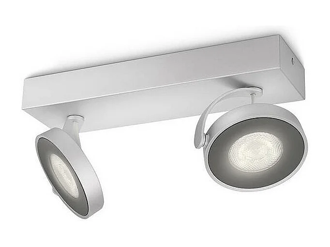 Plafonnier LED Dimmable 2x4.5W  Clockwork Argent 2700K