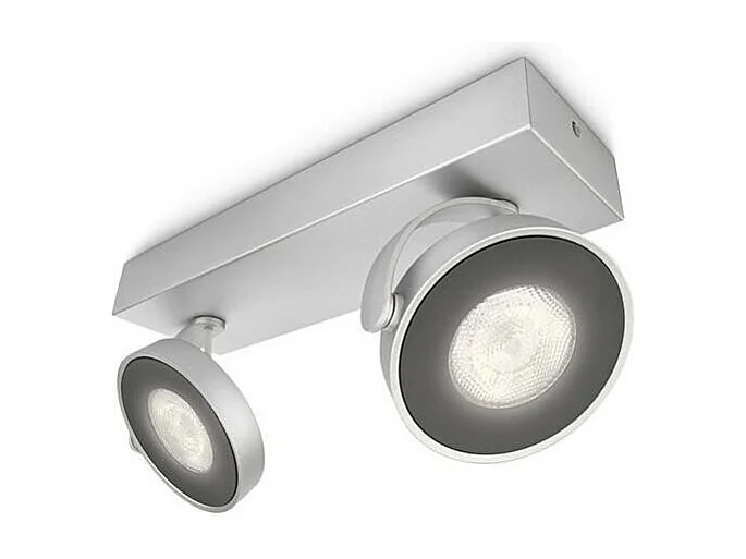 Plafonnier LED Dimmable 2x4.5W  Clockwork Argent 2700K