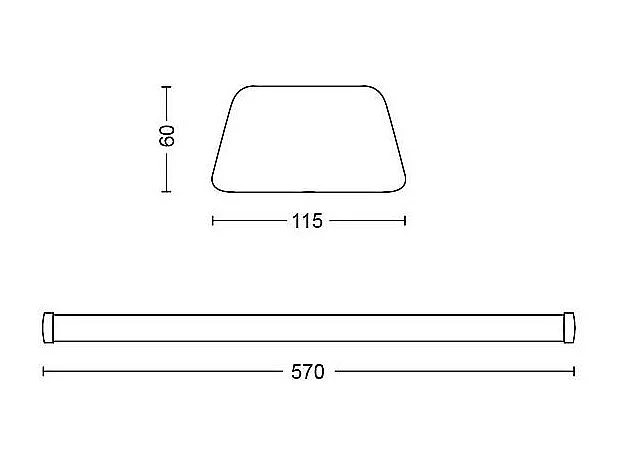 TechBrey Plafón Linea LED PHILIPS Softline 600mm 24W