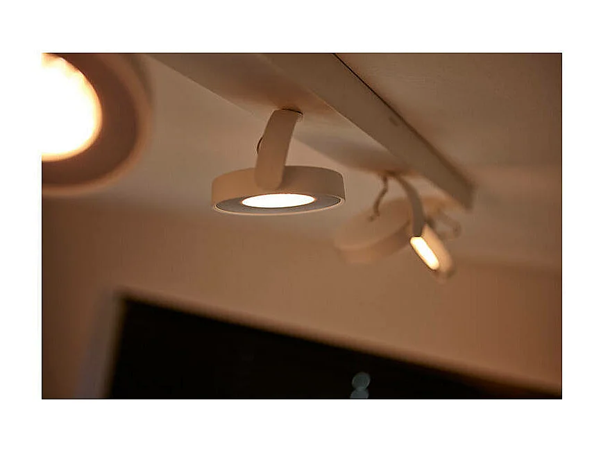 TechBrey Lámpara de Techo LED Regulable WarmGlow 4x4.5W PHILIPS Clockwork