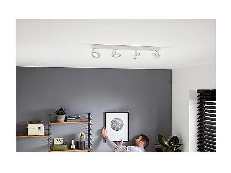 Plafonnier LED Dimmable WarmGlow 4x4.5W  Clockwork Blanc 2200 - 2700K