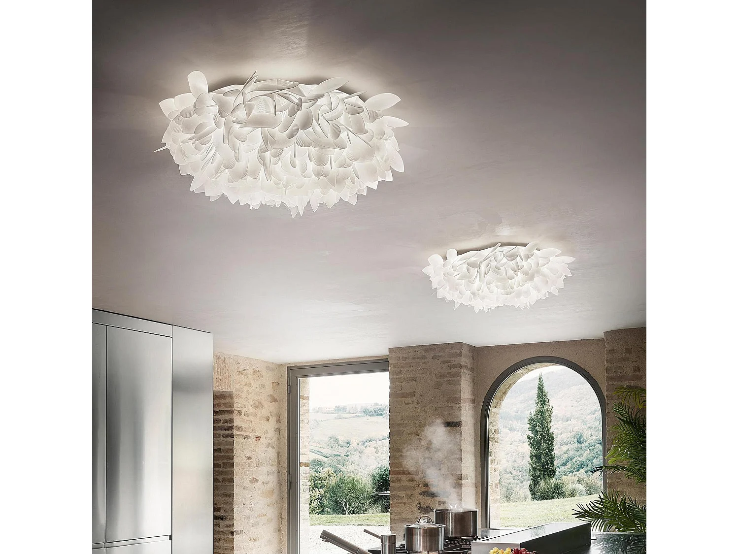 Plafón SLAMP Veli Ceiling/Wall Large Foliage Blanco