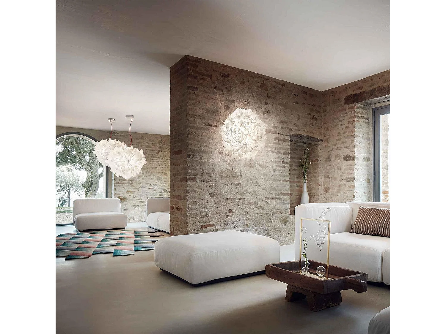 Plafón SLAMP Veli Ceiling/Wall Large Foliage Blanco
