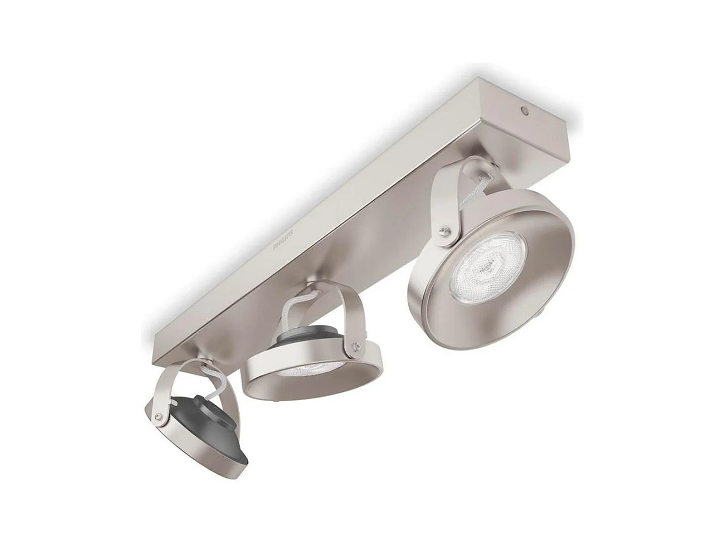 TechBrey Lámpara de Techo LED Regulable 3 Focos PHILIPS Spur 3x4.5W