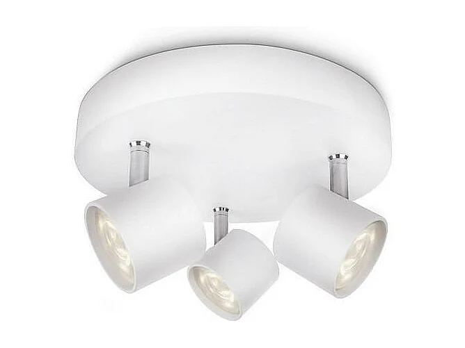 Lampada da Soffitto LED Orientabile con Tre Faretti 3x4.5W Star Bianco