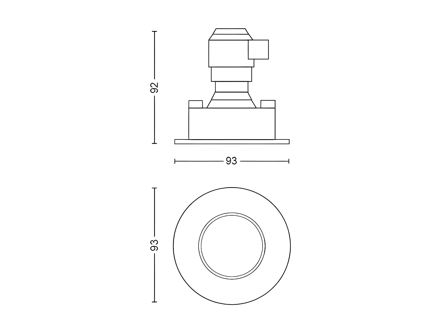Pack 3 Focos Downlight White Ambiance GU10 Hue Adore Corte Ø70 mm Cromado