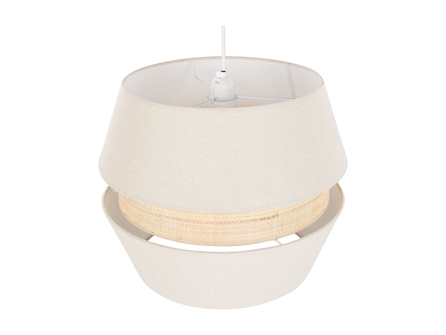 Lampe suspension ATOYAC Lin synthétique Beige