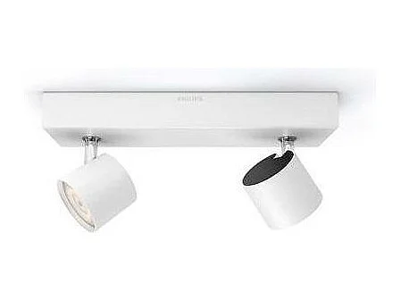 Plafonnier LED Dimmable WarmGlow avec 2 Spots 2x4.5W  Star Blanc 2200 - 2700K