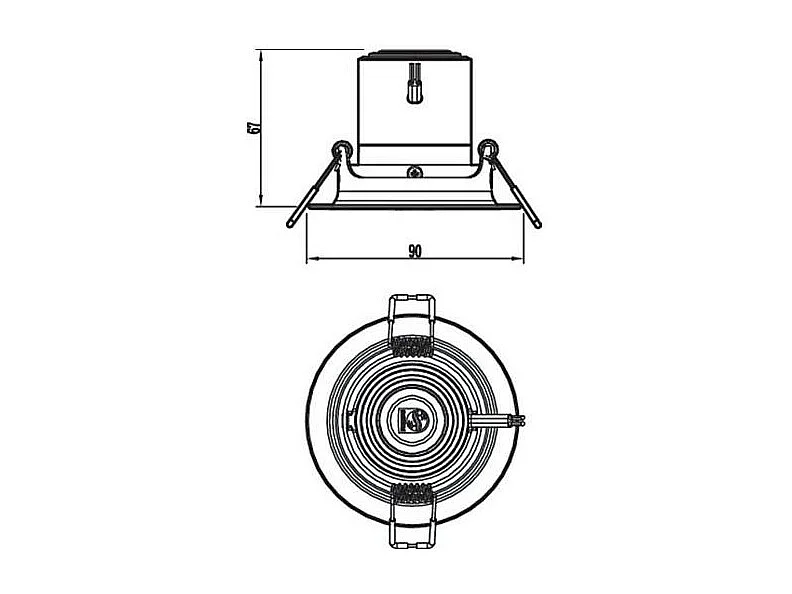 Spot Downlight LED  3 Intensités SceneSwitch Pomeron 5W Coupe Ø 70mm 2700K Blanc chaud