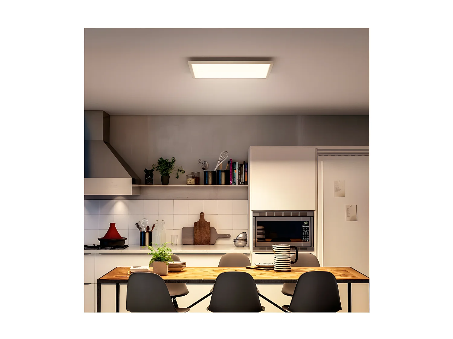 Plafonnier LED CCT Carré White Ambiance Aurelle 24.5W  Hue Blanc