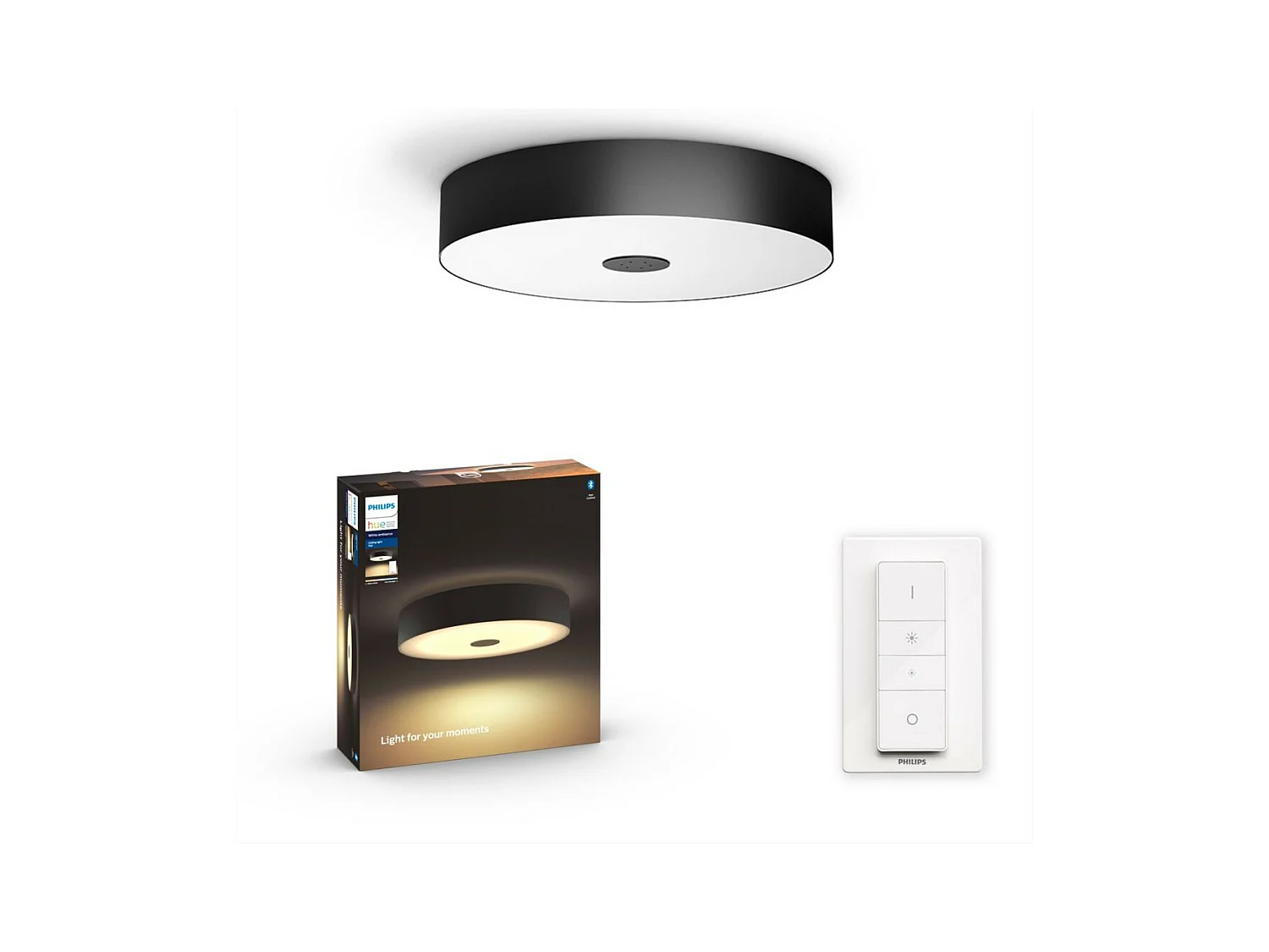 Plafoniera LED White Ambiance 33.5W Hue Fair Nero