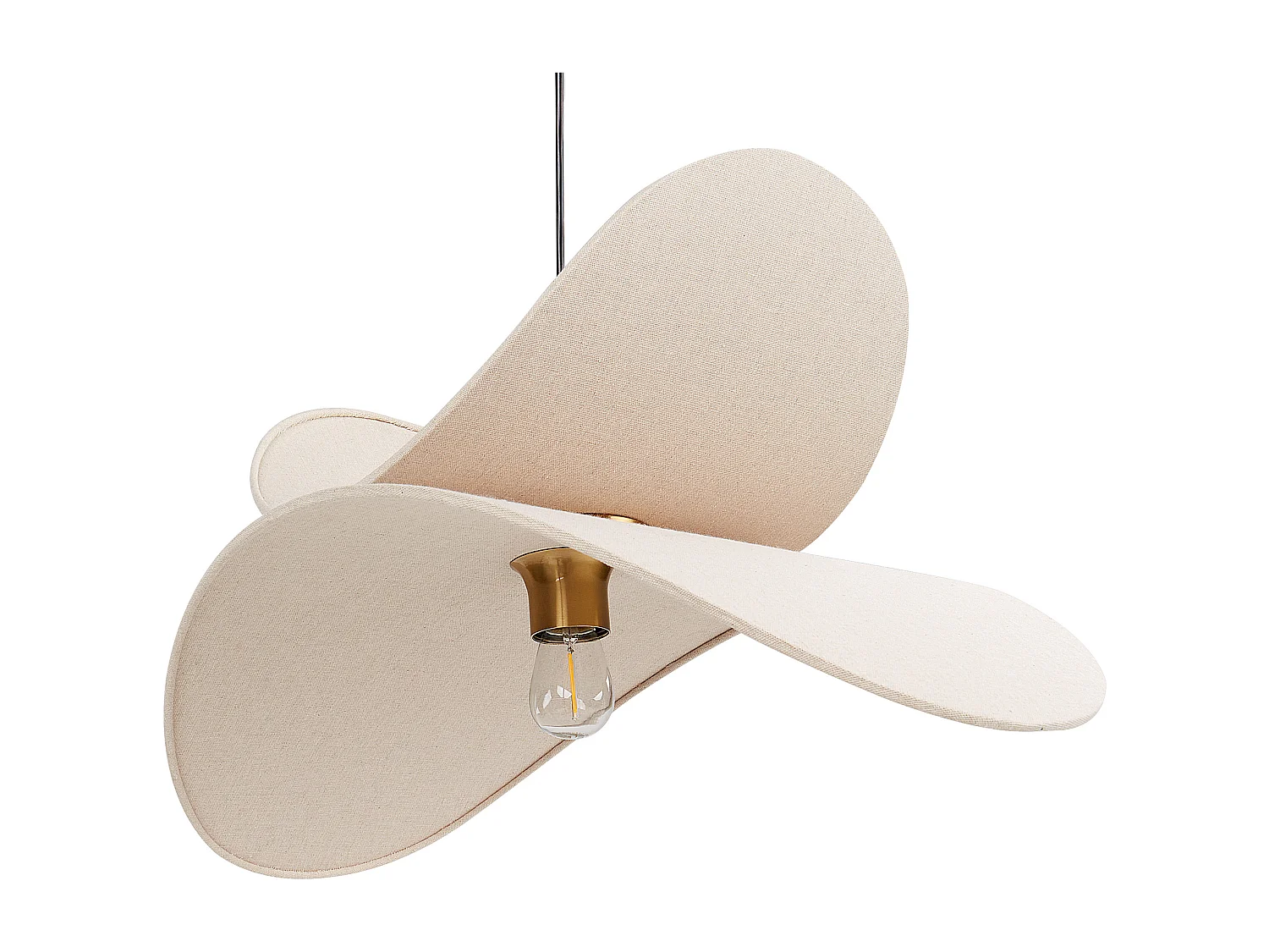 Hängelampe MASCOTA Kunstleinen Beige