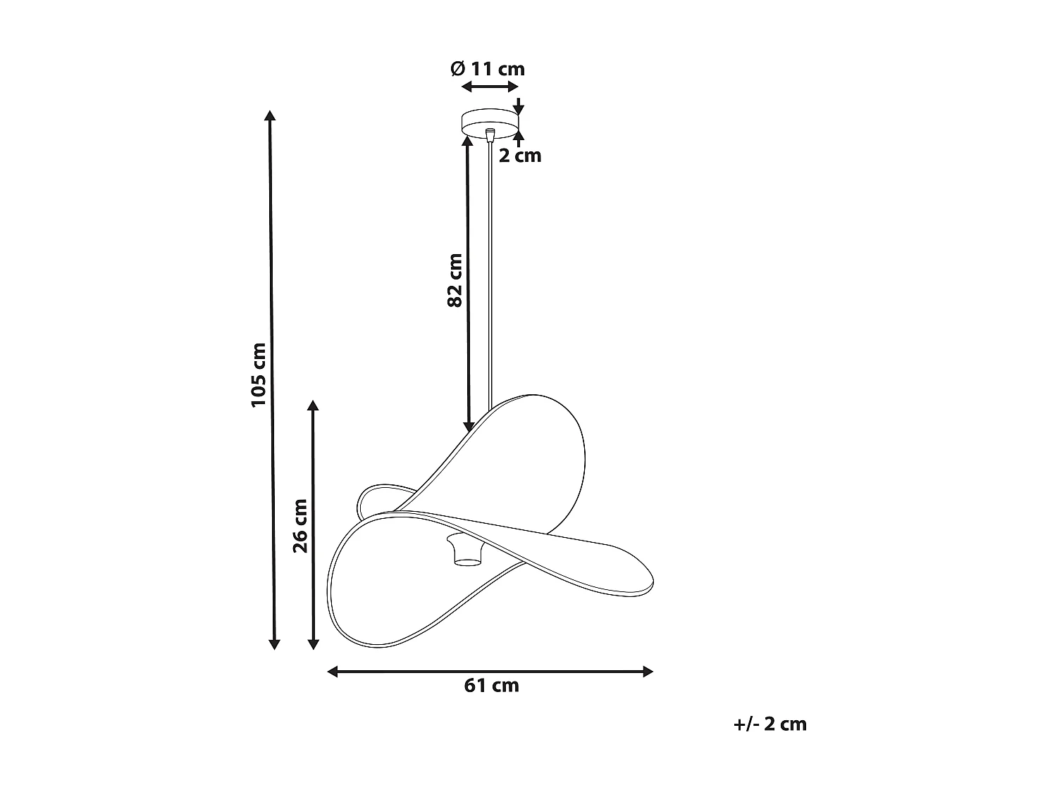 Hängelampe MASCOTA Kunstleinen Beige