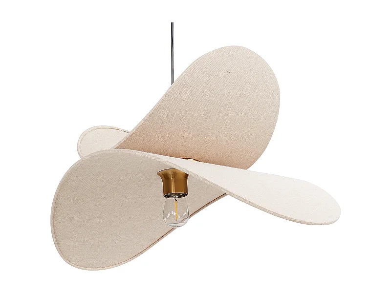 Hängelampe MASCOTA Kunstleinen Beige