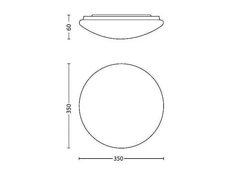 Plafonnier LED Blanc  myLiving Twirly 17W 2700K Blanc chaud