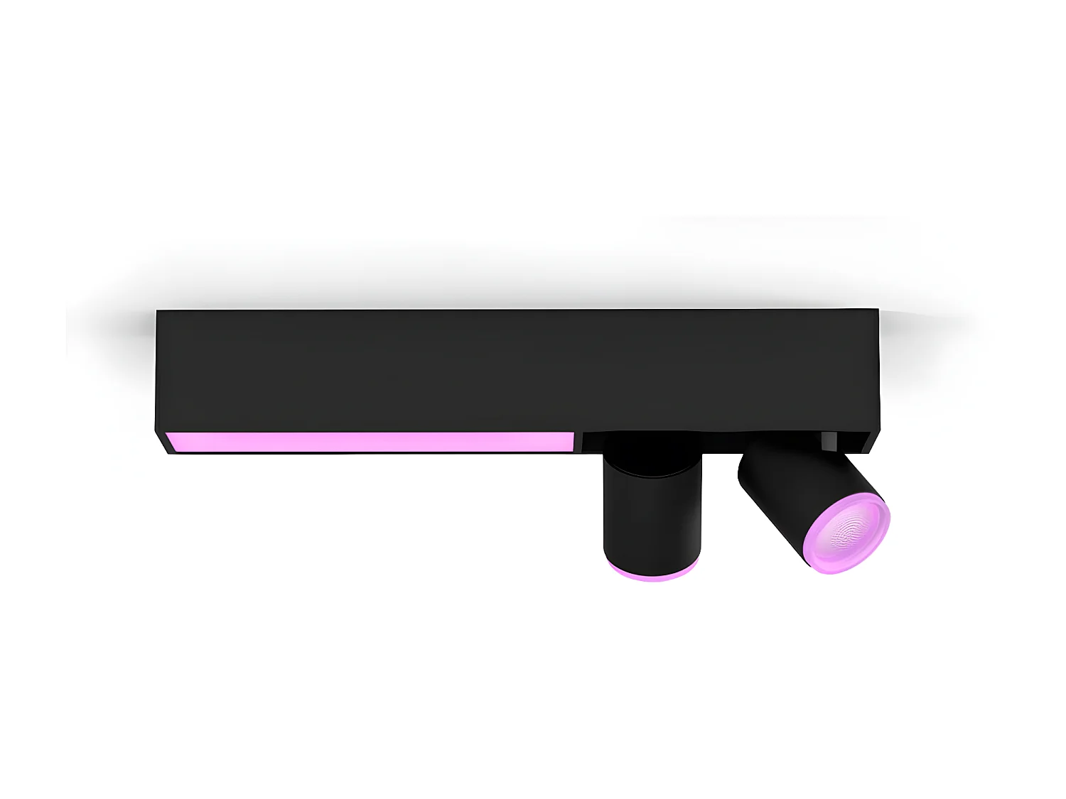 Plafonnier LED White Color Centris GU10 2x5.7W  Hue Noir
