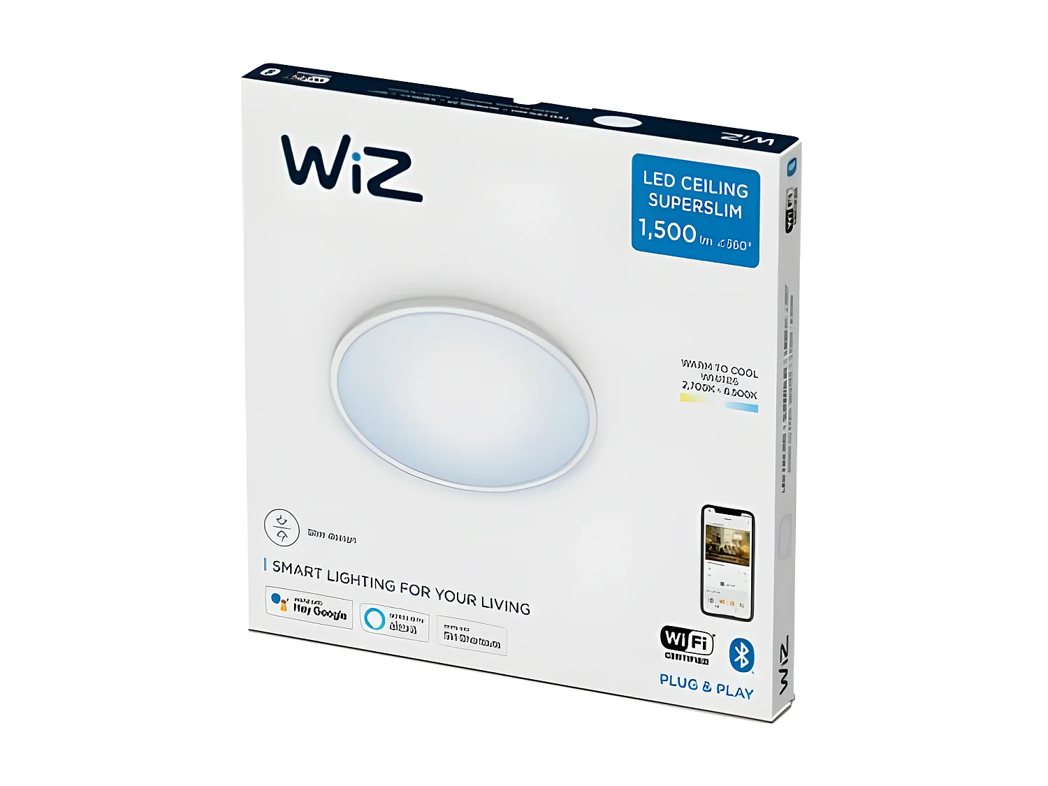 Plafonnier LED Dimmable CCT Smart WiFi+Bluetooth 16W WiZ Blanc