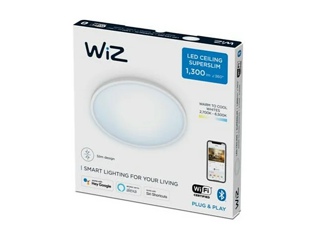 Plafonnier LED Dimmable CCT Smart WiFi+Bluetooth 14W WiZ Blanc 2700K - 6500K
