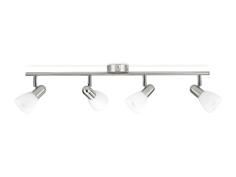 Plafonnier  4 Spots Burlap Chromé