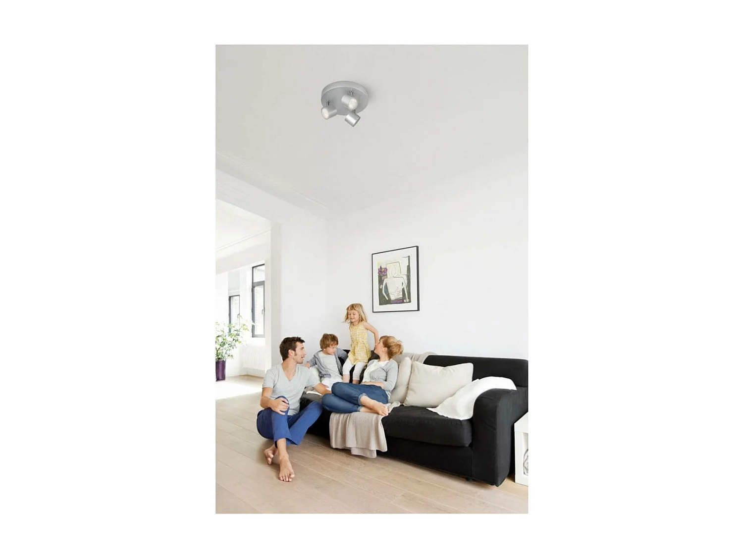 TechBrey Lámpara de Techo LED Regulable 3 Focos 3x4.5W PHILIPS Star